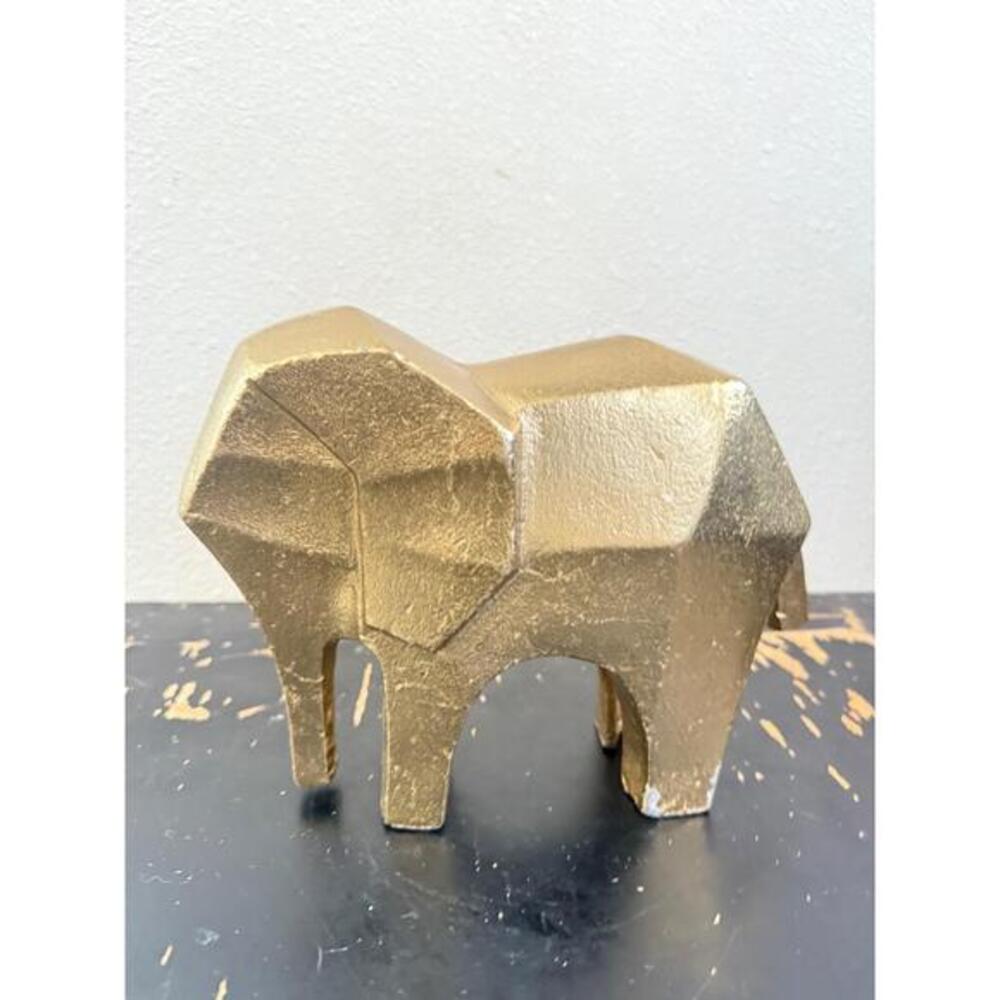 Project 62 Gold Elephant Statue | Geometric Abstract Art Modern Minimalist